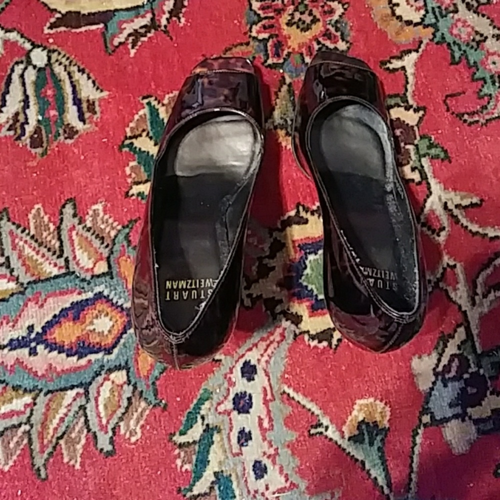 Tortoise Print Patent Stuart Weitzman Women's Pump